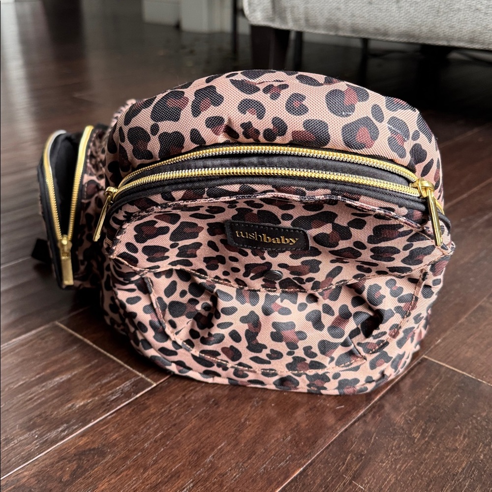 Tushbaby Kids Leopard Belt with Gold Accents
